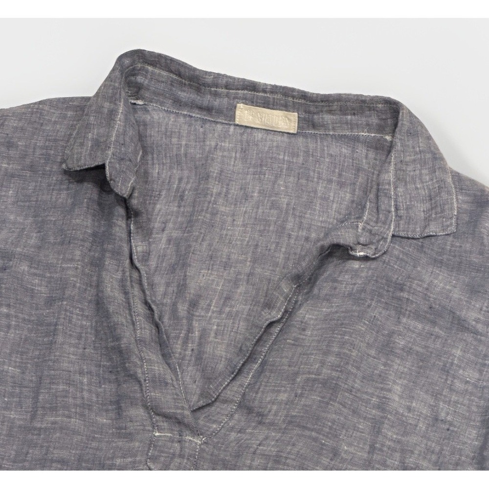 CP Shades Kendall Linen Tunic Blouse Top Size SMALL Lagenlook Coastal Minimalist - Picture 2 of 9